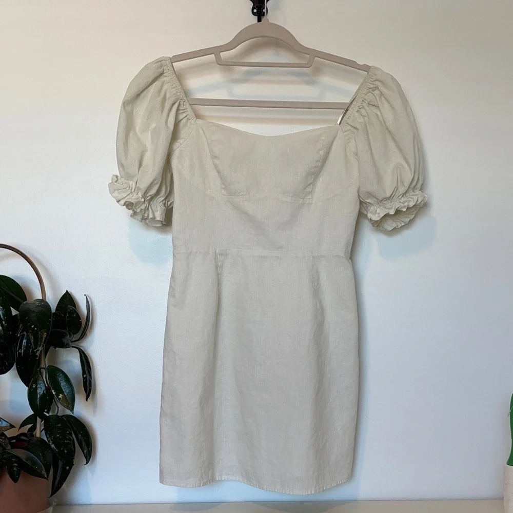 forever 21 cream dress Forever 21 Chiffon Floral Print Handkerchief Mini Dress Cream/Multi